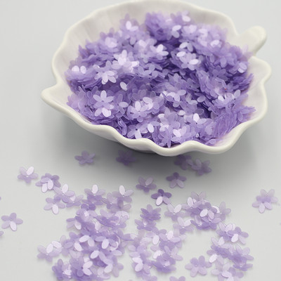 10 mm Flower Seuiqns Five Ziedu ziedlapiņas Paillettes 3D Matēta Krāsa PVC Manikīra vizulis amatniecības mākslas nagiem Pērlīšu izšuvumi 800Gb