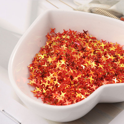 4 mm Glitter Star Nail Art Sequin Golden Colorful Flakies Paillettes Nail Art Sequins DIy Crafts Glitter Dekorācijas piederumi