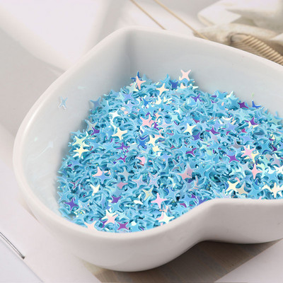 4 mm Glitter Star Nail Art Sequin Golden Colorful Flakies Paillettes Nail Art Sequins DIy Crafts Glitter Dekorācijas piederumi