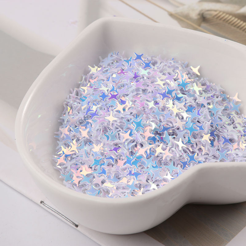 4 mm Glitter Star Nail Art Sequin Golden Colorful Flakies Paillettes Nail Art Sequins DIy Crafts Glitter Dekorācijas piederumi