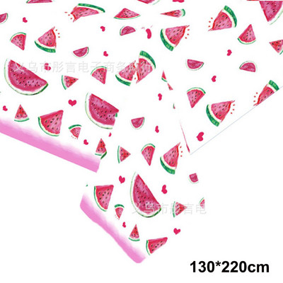 Arbūzu ballītes galda piederumi Vienreizējās lietošanas salvetes Papīra šķīvji Krūzes Vasaras meiteņu 1. dzimšanas dienas bērnu duša Arbūzu ballītes piederumi