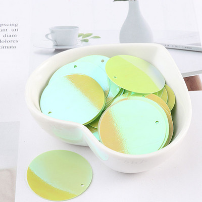 10g/csomag 30mmAB színes, lapos, kerek, laza flitterek Paillettes varrás esküvői kézműves, női ruházati kiegészítők