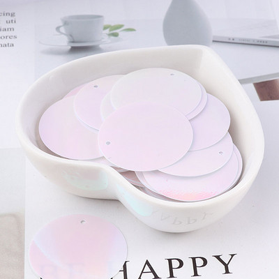 10g/csomag 30mmAB színes, lapos, kerek, laza flitterek Paillettes varrás esküvői kézműves, női ruházati kiegészítők