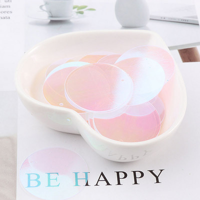 10g/csomag 30mmAB színes, lapos, kerek, laza flitterek Paillettes varrás esküvői kézműves, női ruházati kiegészítők