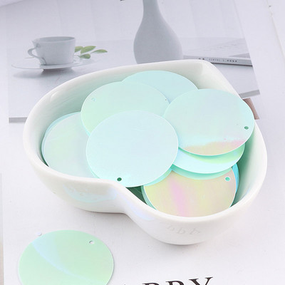 10g/csomag 30mmAB színes, lapos, kerek, laza flitterek Paillettes varrás esküvői kézműves, női ruházati kiegészítők