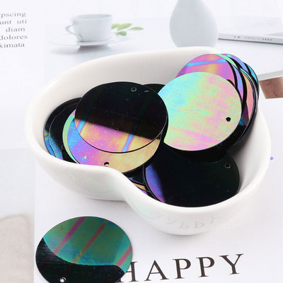 10g/csomag 30mmAB színes, lapos, kerek, laza flitterek Paillettes varrás esküvői kézműves, női ruházati kiegészítők