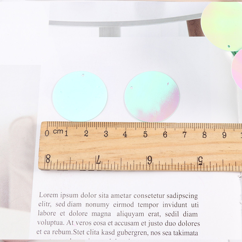 10g/csomag 30mmAB színes, lapos, kerek, laza flitterek Paillettes varrás esküvői kézműves, női ruházati kiegészítők