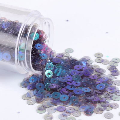 1000 gab./partija Vairākas krāsas DIY sequin 5 mm plakani fliteru paletes kāzu dekorēšanai, amatniecībai, sieviešu apģērbu šūšanas piederumi