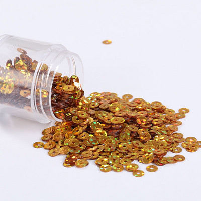 1000 gab./partija Vairākas krāsas DIY sequin 5 mm plakani fliteru paletes kāzu dekorēšanai, amatniecībai, sieviešu apģērbu šūšanas piederumi