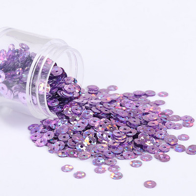 1000 gab./partija Vairākas krāsas DIY sequin 5 mm plakani fliteru paletes kāzu dekorēšanai, amatniecībai, sieviešu apģērbu šūšanas piederumi