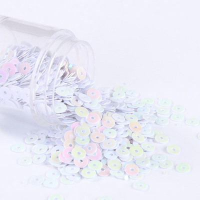 1000 gab./partija Vairākas krāsas DIY sequin 5 mm plakani fliteru paletes kāzu dekorēšanai, amatniecībai, sieviešu apģērbu šūšanas piederumi