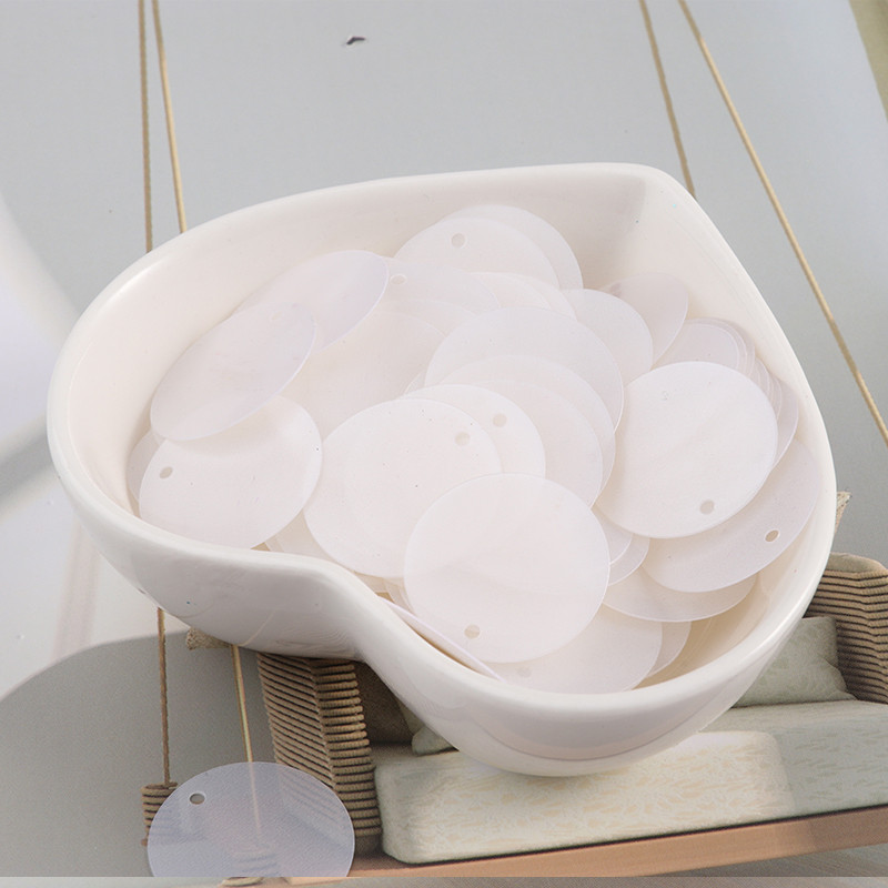 90 gab. matēti vizuļi, 20 mm plakani, apaļi fliteru paletes.