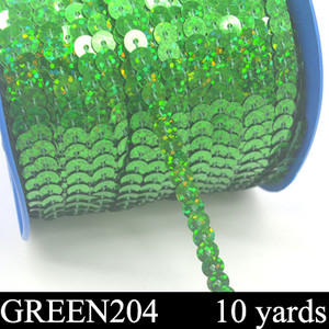 Jauni 10 jardi 6 mm PET apaļi plakani lāzera zeltīti pailletes vizuļi amatniecībai, šūšana uz auduma piederums, flitera apdare, albums, DIY