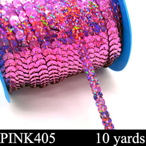 Jauni 10 jardi 6 mm PET apaļi plakani lāzera zeltīti pailletes vizuļi amatniecībai, šūšana uz auduma piederums, flitera apdare, albums, DIY