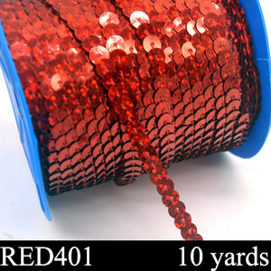 Jauni 10 jardi 6 mm PET apaļi plakani lāzera zeltīti pailletes vizuļi amatniecībai, šūšana uz auduma piederums, flitera apdare, albums, DIY