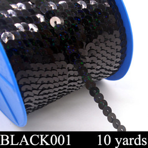 Jauni 10 jardi 6 mm PET apaļi plakani lāzera zeltīti pailletes vizuļi amatniecībai, šūšana uz auduma piederums, flitera apdare, albums, DIY