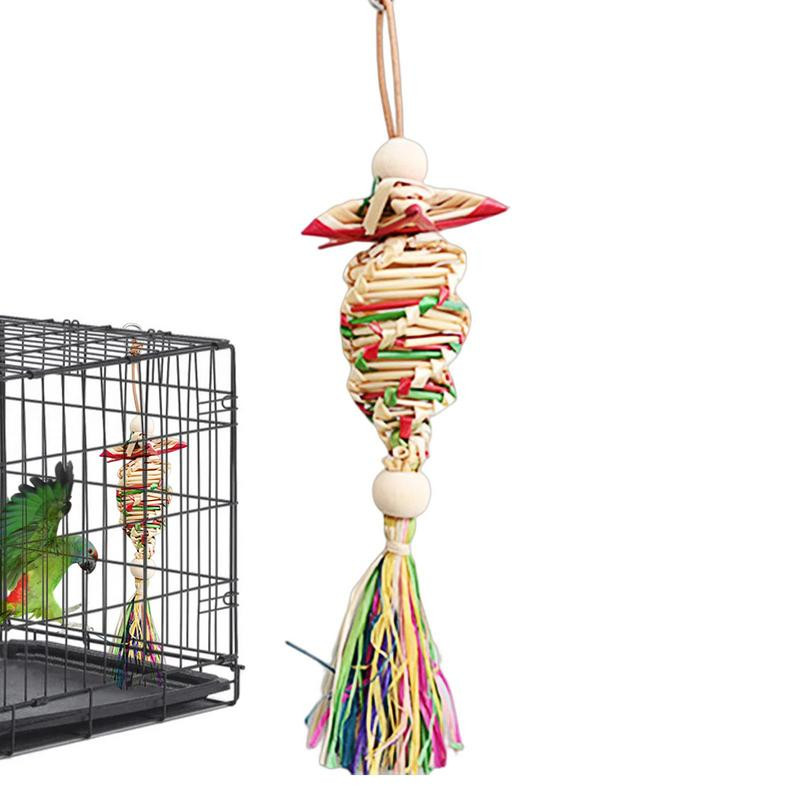 Putnu smalcināšana lopbarības meklēšanas rotaļlietas Košļājamā rotaļlieta Putnu sasmalcināta papīra putnu būris mīlas putnam Conure Budgies Papagaiļu cockatiel