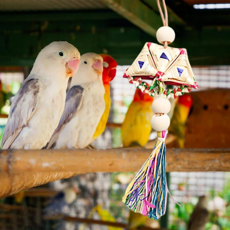 Putnu smalcināšana lopbarības meklēšanas rotaļlietas Košļājamā rotaļlieta Putnu sasmalcināta papīra putnu būris mīlas putnam Conure Budgies Papagaiļu cockatiel