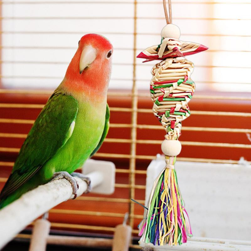 Putnu smalcināšana lopbarības meklēšanas rotaļlietas Košļājamā rotaļlieta Putnu sasmalcināta papīra putnu būris mīlas putnam Conure Budgies Papagaiļu cockatiel