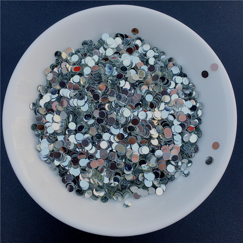 10 g/iepakojuma diametrs 2,5 mm, plakana punkta forma, vaļīgi fliteri Pailletes nagu mākslai, nagiem DIY, kāzu dekorēšanas konfeti