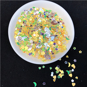 10 g/iepakojumā jauktas krāsas 3–7 mm jauktas zvaigznes sirds formas, vaļīgi fliteri, DIY nagu amatniecība, gļotu izgatavošana, kāzu dekorēšanas konfeti