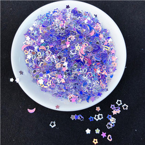 10 g/iepakojumā jauktas krāsas 3–7 mm jauktas zvaigznes sirds formas, vaļīgi fliteri, DIY nagu amatniecība, gļotu izgatavošana, kāzu dekorēšanas konfeti