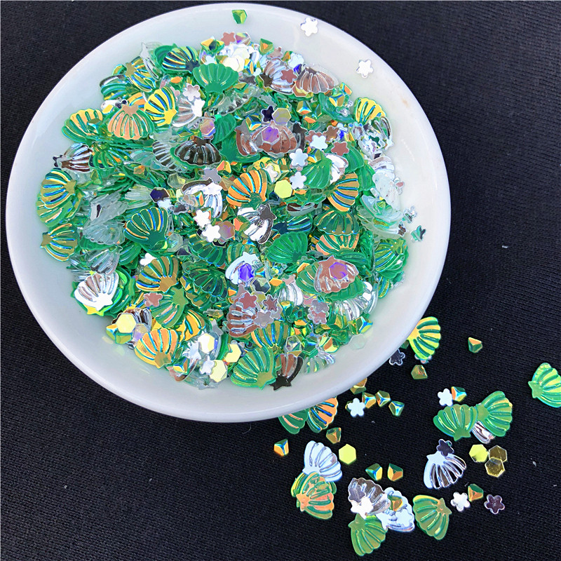 10 g/iepakojumā jauktas krāsas 3–7 mm jauktas zvaigznes sirds formas, vaļīgi fliteri, DIY nagu amatniecība, gļotu izgatavošana, kāzu dekorēšanas konfeti