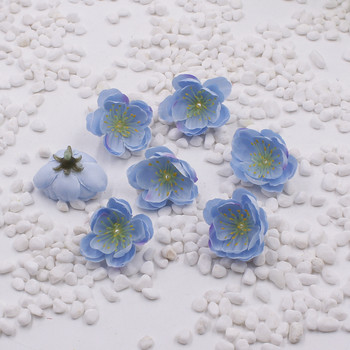 10 τμχ Mini Silk Cherry Plum Blossom Heads τεχνητά λουλούδια στεφάνι μωρού DIY Floral συνθέσεις Μπουκέτο Διακοσμήσεις γάμου