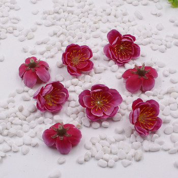 10 τμχ Mini Silk Cherry Plum Blossom Heads τεχνητά λουλούδια στεφάνι μωρού DIY Floral συνθέσεις Μπουκέτο Διακοσμήσεις γάμου