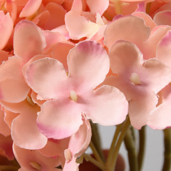 Αξεσουάρ ορτανσίας 7,4 ιντσών υψηλής ποιότητας τεχνητό λευκό λουλούδι ορτανσία, μετάξι, για διακόσμηση γάμου στο σπίτι Fake Flores