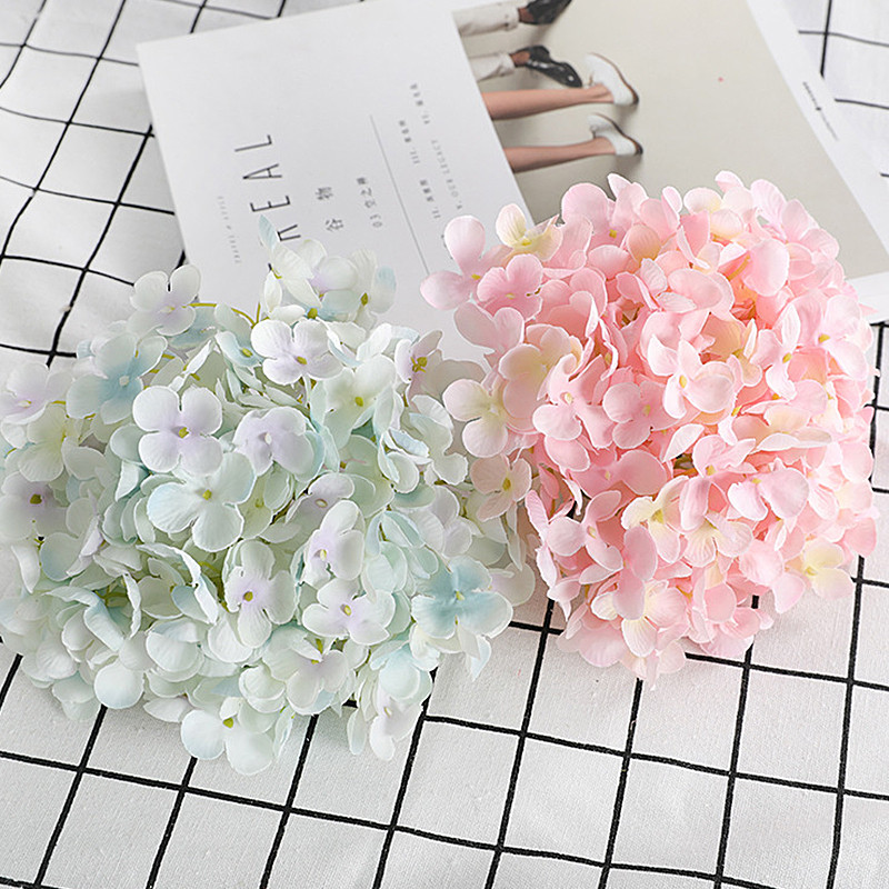 7,4 collu augstas kvalitātes mākslīgās baltās hortenzijas ziedu bumbiņas zīda hortenzijas aksesuārs mājas kāzu dekorēšanai Viltus Flores
