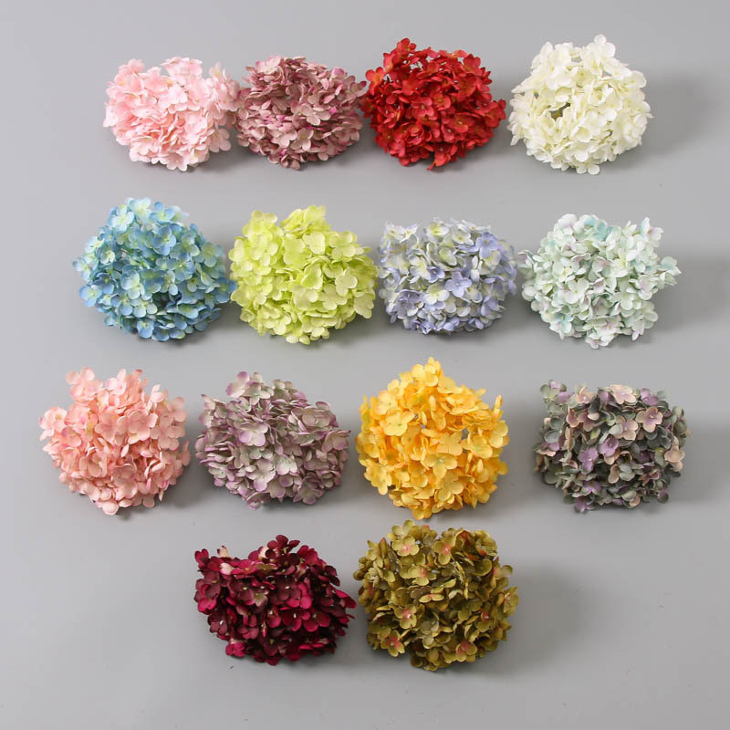 7,4 collu augstas kvalitātes mākslīgās baltās hortenzijas ziedu bumbiņas zīda hortenzijas aksesuārs mājas kāzu dekorēšanai Viltus Flores