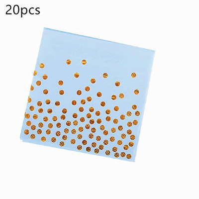 20gab/komplekts Creative Rose Gold Dot salvetes Vienreizējās lietošanas papīra dvieļu papīra salvetes dzimšanas dienas svinību piederumiem kāzu dekorācijas