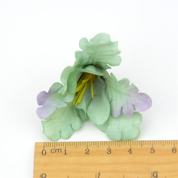 10τμχ 5cm Mini Silk Gradient Orchid Κεφάλι Τεχνητού Λουλουδιού για Στολισμό Γάμου DIY Αξεσουάρ στεφάνων Χειροτεχνία Ψεύτικα λουλούδια
