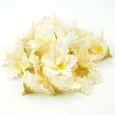 10gab 5cm mini zīda gradienta orhidejas mākslīgo ziedu galviņa kāzu dekorēšanai DIY vainagu aksesuāri Amatniecība viltus ziedi