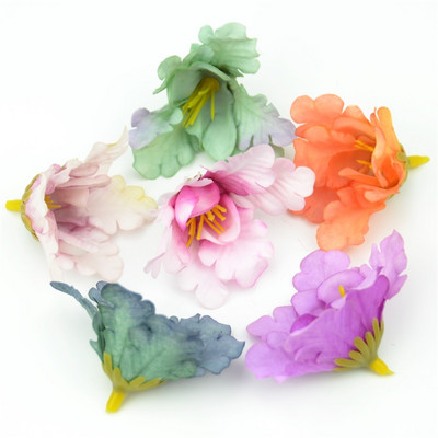 10gab 5cm mini zīda gradienta orhidejas mākslīgo ziedu galviņa kāzu dekorēšanai DIY vainagu aksesuāri Amatniecība viltus ziedi