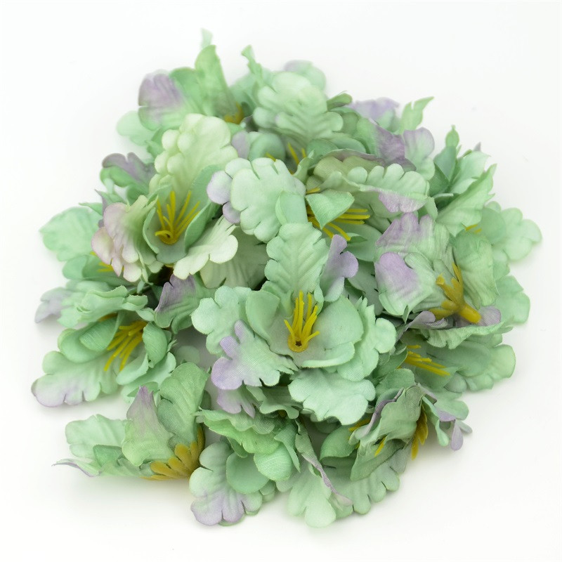 10gab 5cm mini zīda gradienta orhidejas mākslīgo ziedu galviņa kāzu dekorēšanai DIY vainagu aksesuāri Amatniecība viltus ziedi