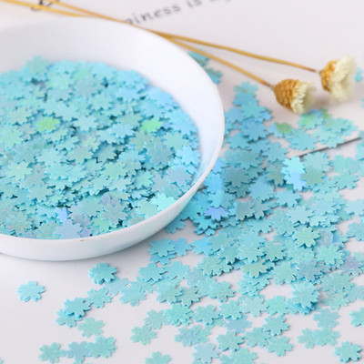 5 mm īpaši plāns Sakura Flower Sequin Pink Cherry Blossoms DIY Sequins PET Glitter Nails Art manikīram/kāzu konfeti 10g