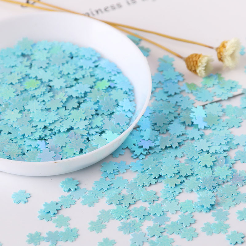 5 mm īpaši plāns Sakura Flower Sequin Pink Cherry Blossoms DIY Sequins PET Glitter Nails Art manikīram/kāzu konfeti 10g