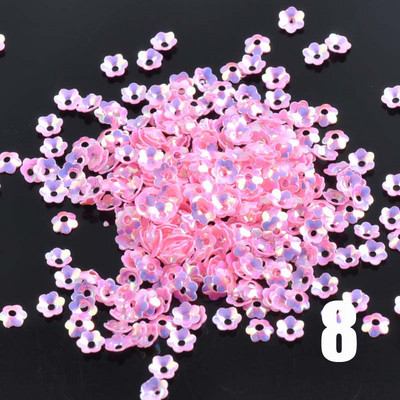 23g (3000gab.) 14 krāsu mini jaukts ziedu fliteris amatniecībai un šūšanai paillete Scrapbooking lentejuelas 4mm CP0818