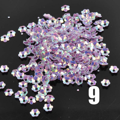 23g (3000gab.) 14 krāsu mini jaukts ziedu fliteris amatniecībai un šūšanai paillete Scrapbooking lentejuelas 4mm CP0818