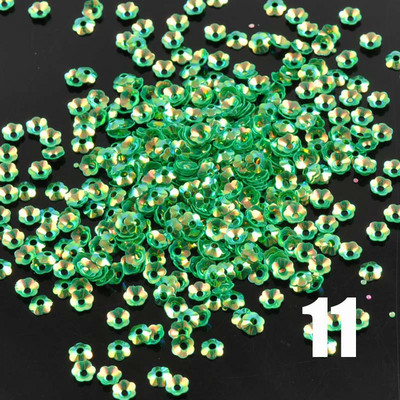 23g (3000gab.) 14 krāsu mini jaukts ziedu fliteris amatniecībai un šūšanai paillete Scrapbooking lentejuelas 4mm CP0818