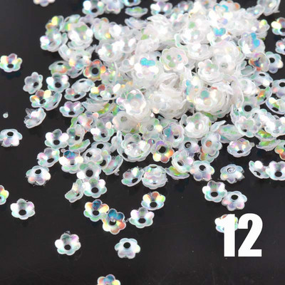 23g (3000gab.) 14 krāsu mini jaukts ziedu fliteris amatniecībai un šūšanai paillete Scrapbooking lentejuelas 4mm CP0818
