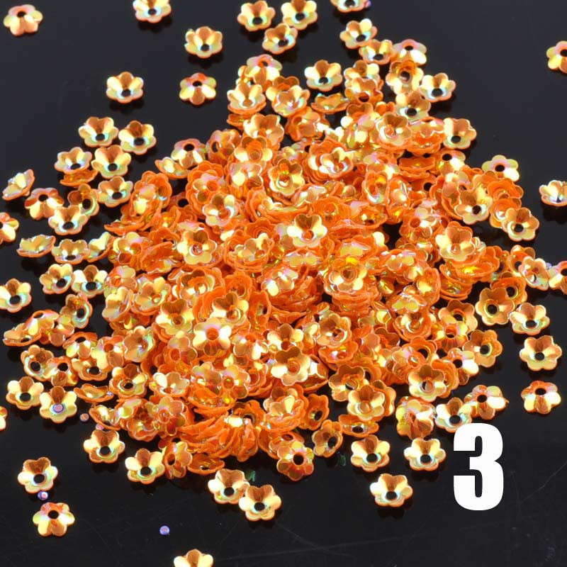 23g (3000gab.) 14 krāsu mini jaukts ziedu fliteris amatniecībai un šūšanai paillete Scrapbooking lentejuelas 4mm CP0818