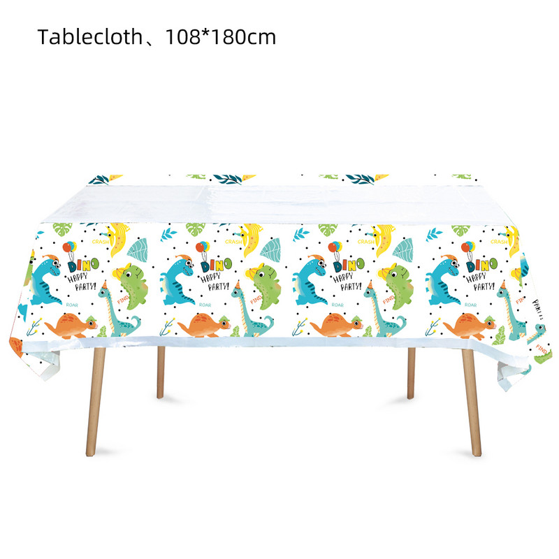 Multikad dinosauruste sünnipäevakaunistused Beebi dušš Ühekordsed taldrikud Tassid Salvrätikud Lauakate Dino sünnipäevapeotarbed