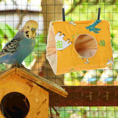 Nest House papagaiļi, papagailis, iekarināms šūpuļtīkls, ūdensnecaurlaidīgs būris putns, ziema, burvīgs kokvilnas gultas trīsstūris