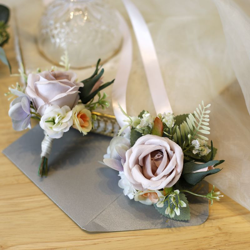 Boutonniere Ziedi Korsāža Piespraude Boutonniere Pogcaurums Vīriešu Kāzu Rokassprādze Līgavas māsa Kāzu Pogcaurums Lieciniece Korsāža