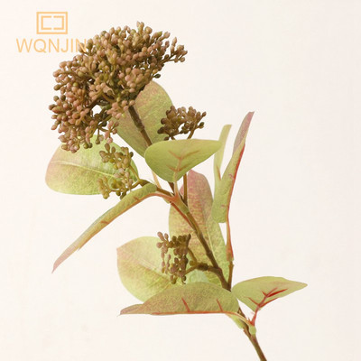 WQNJIN Augstas kvalitātes mīksta silikona sniega bumba hortenzijas zars zīda mākslīgie ziedi mājas kāzu dekori Green Flores dekorācijas