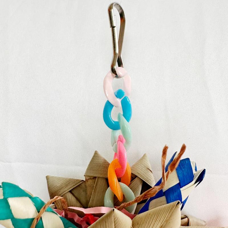 Rotaļlieta putniem, kas meklē barību, papagailis, rotējoša sprostiņa rotaļlieta, metāla āķa dizains, putnu rīks papagaiļiem.