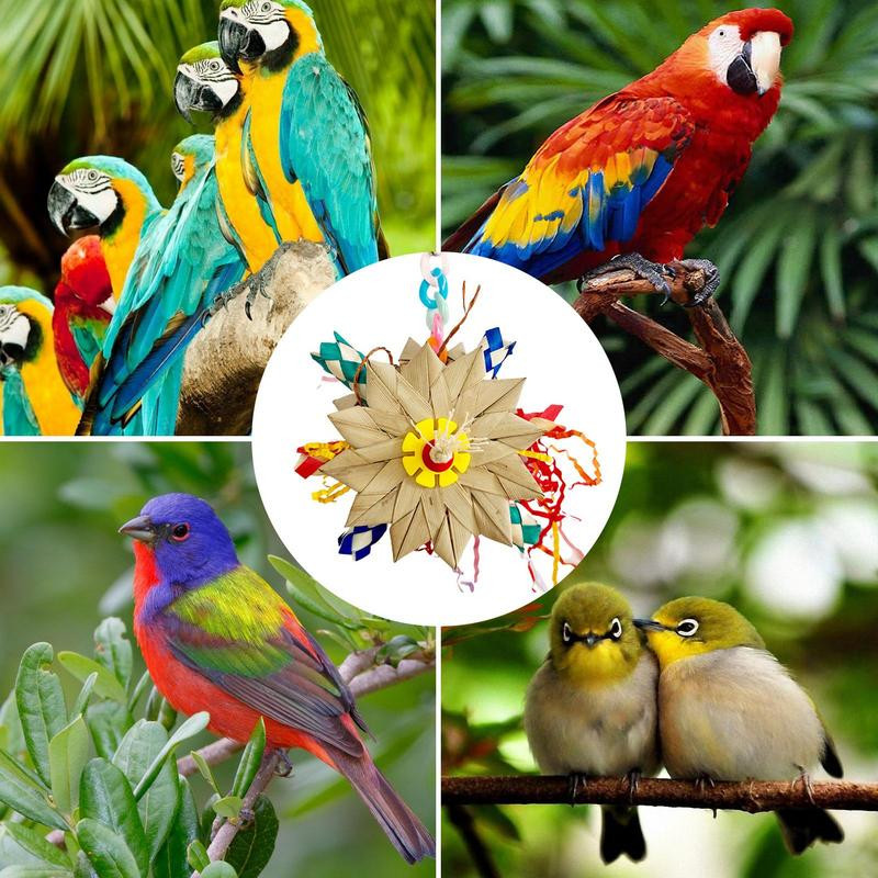 Rotaļlieta putniem, kas meklē barību, papagailis, rotējoša sprostiņa rotaļlieta, metāla āķa dizains, putnu rīks papagaiļiem.